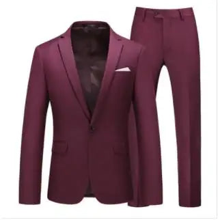 Men's 2-Piece Wedding Suit — Slim Fit Jacket & Pants