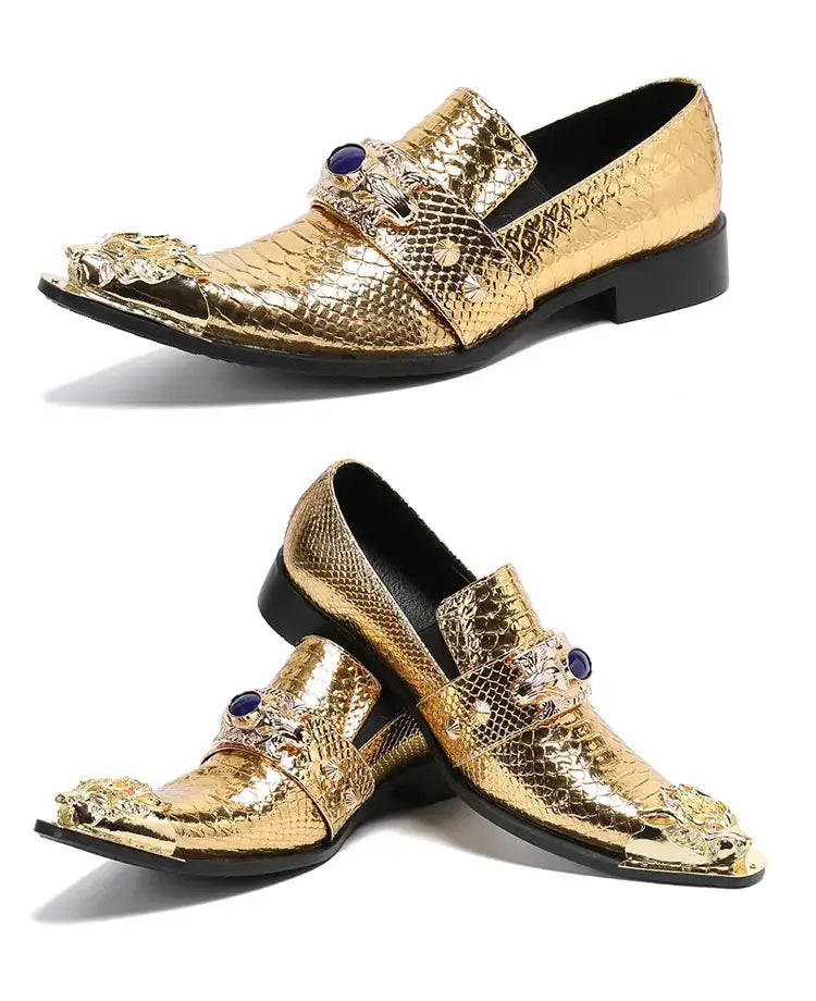 Men's Breathable Leather Business Banquet Party Wedding Dress Shoes