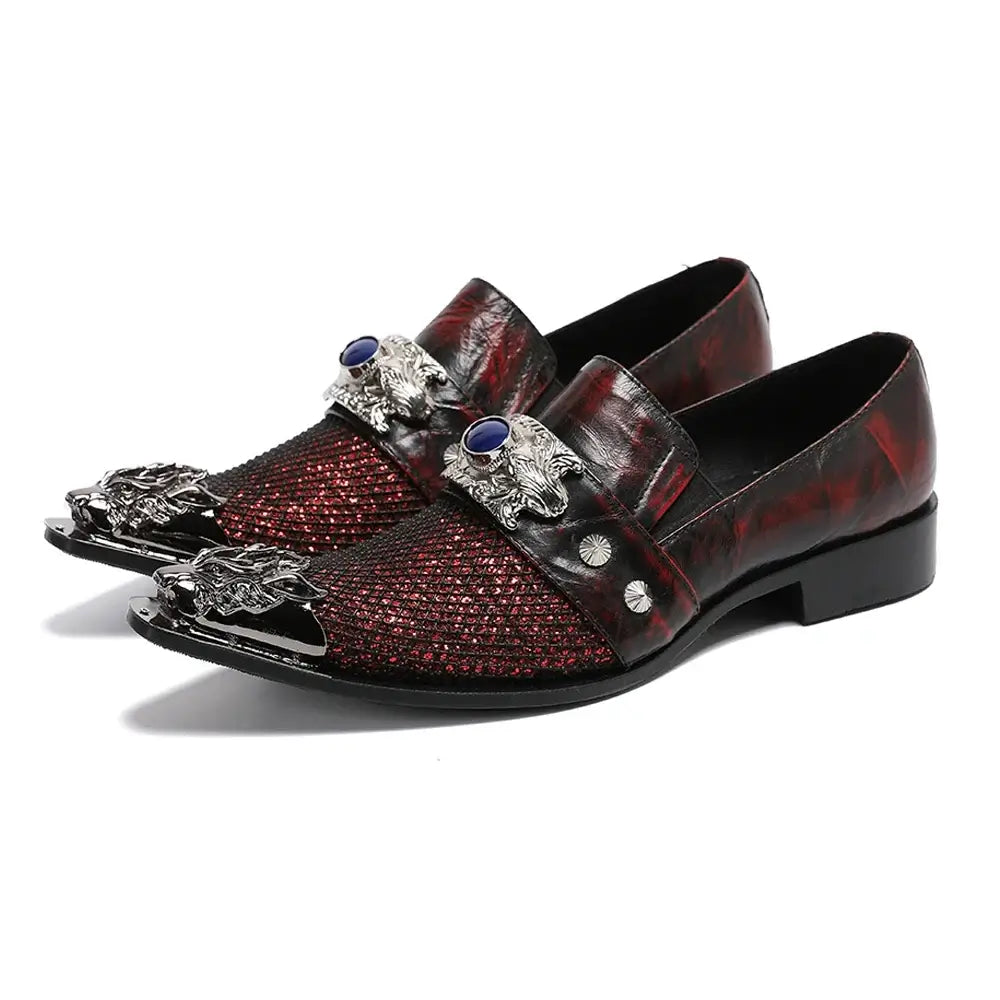 Men's Breathable Leather Business Banquet Party Wedding Dress Shoes