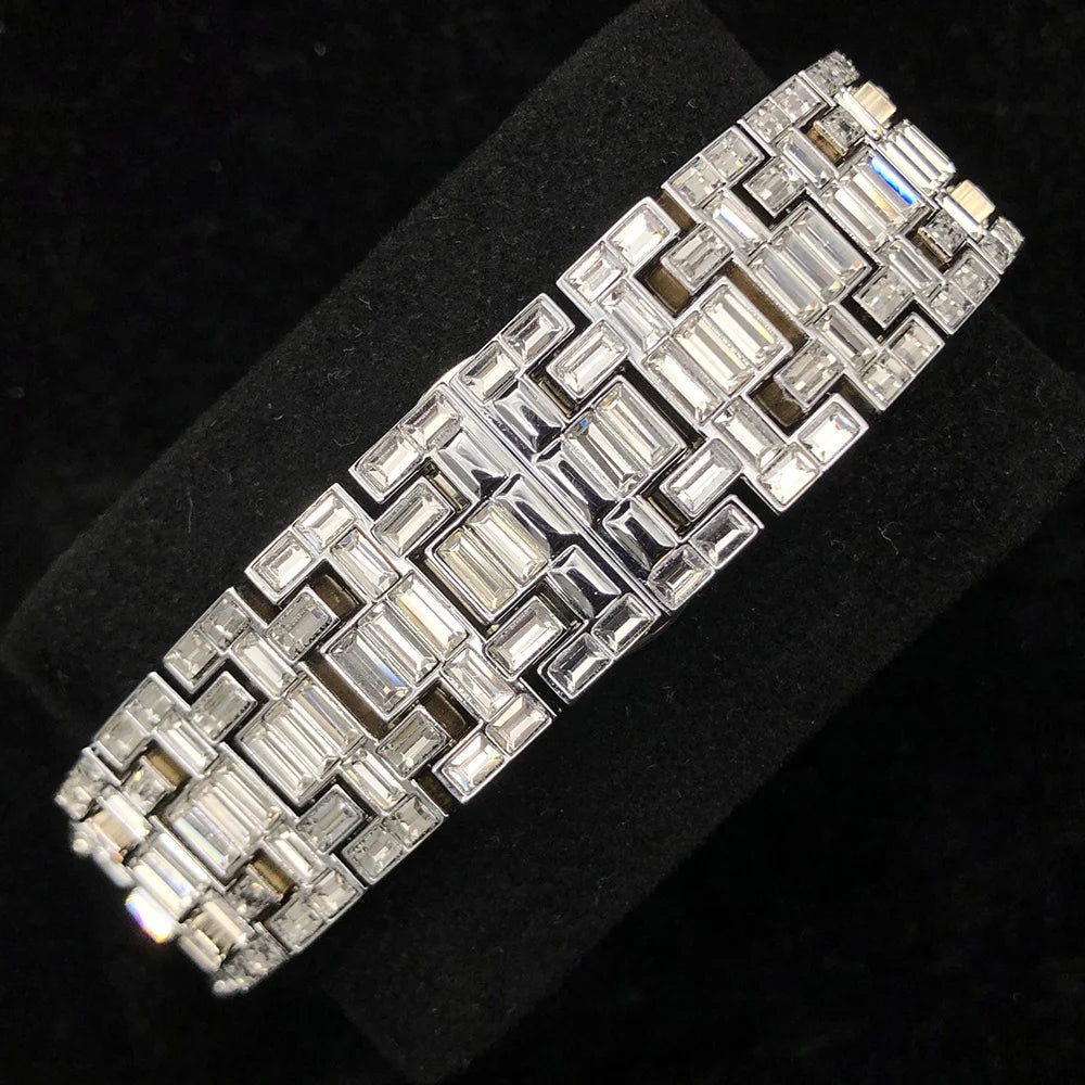 Men's Automatic Diamond Skeleton Mechanical Splash-Resistant Wristwatch