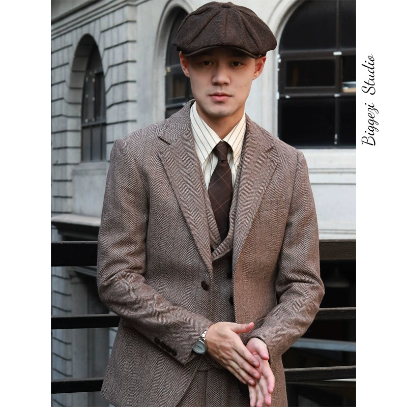 Men's Retro Slim-Fit Suit