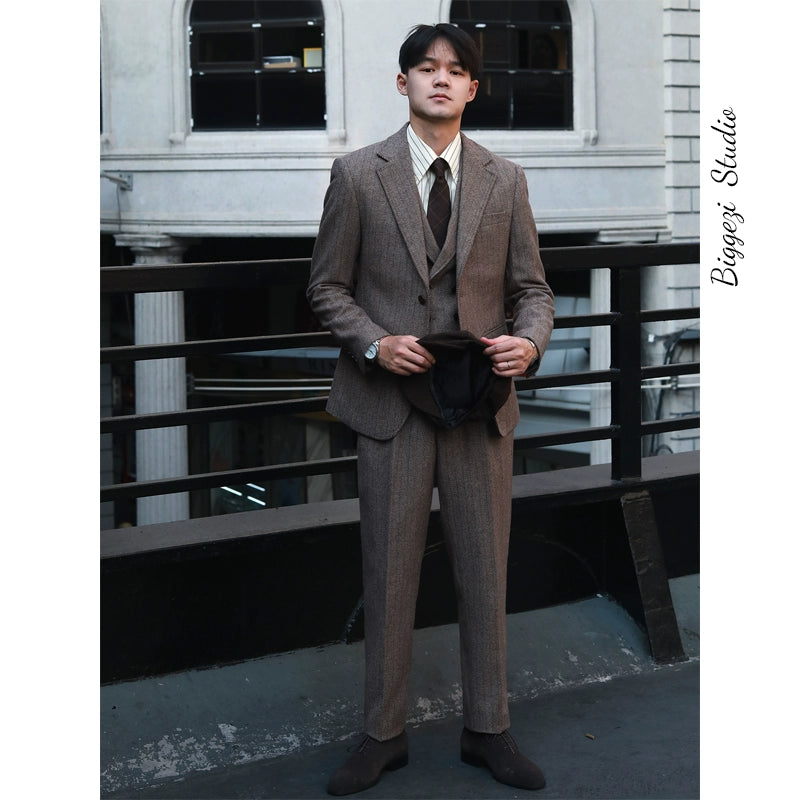 Men's Retro Slim-Fit Suit