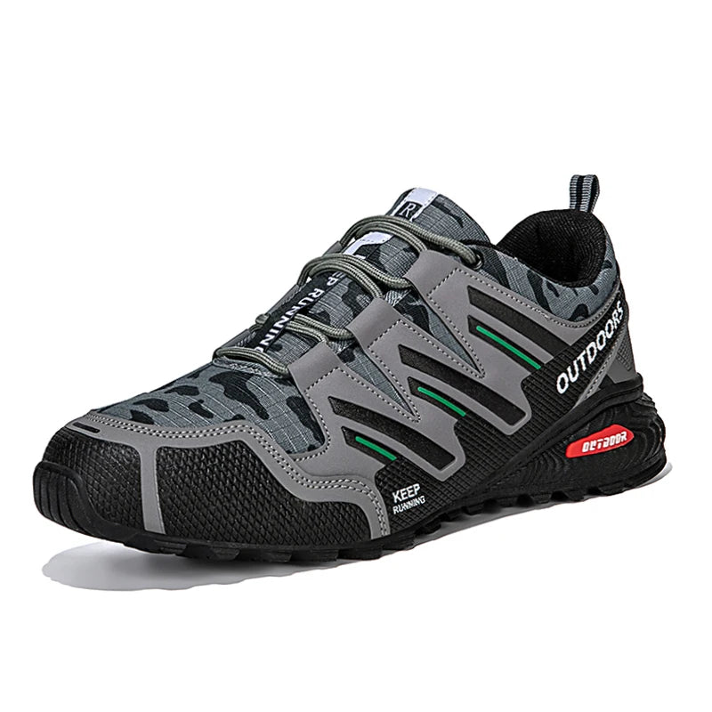 Men's Splash-Resistant Leather Outdoor Hiking Training Boots