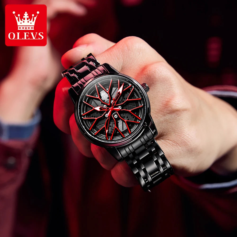 Men's Flywheel Quartz Splash-Resistant Sport Watch