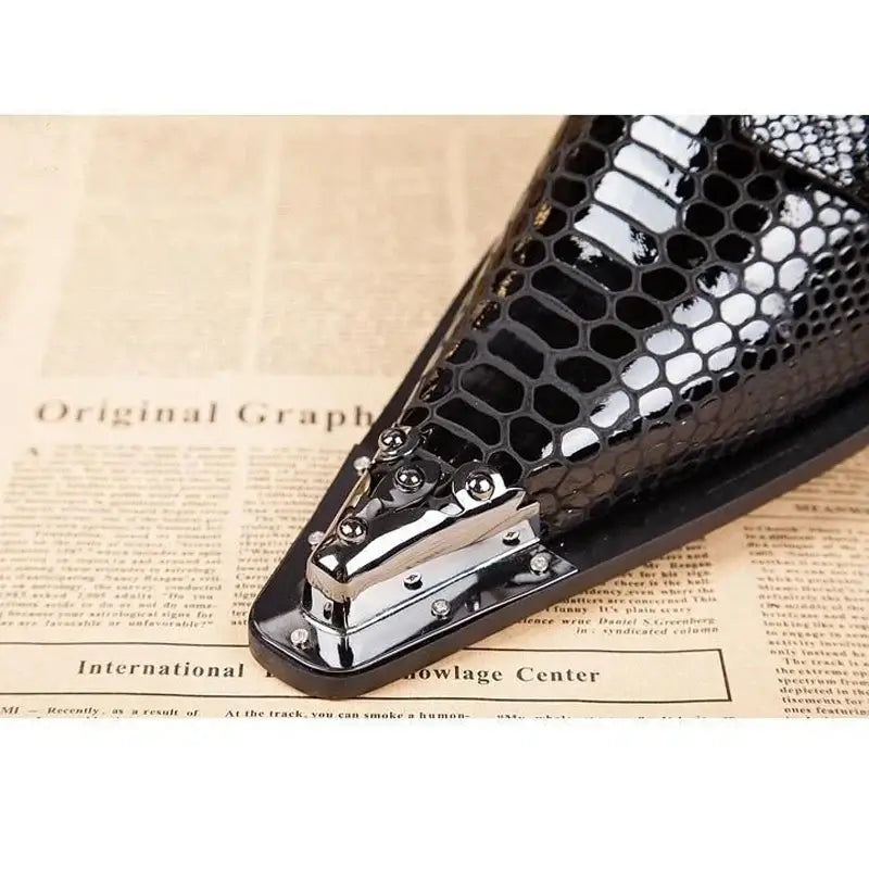 Men's Glitter Gold Italian Pointed Leather Wedding Dress Shoes