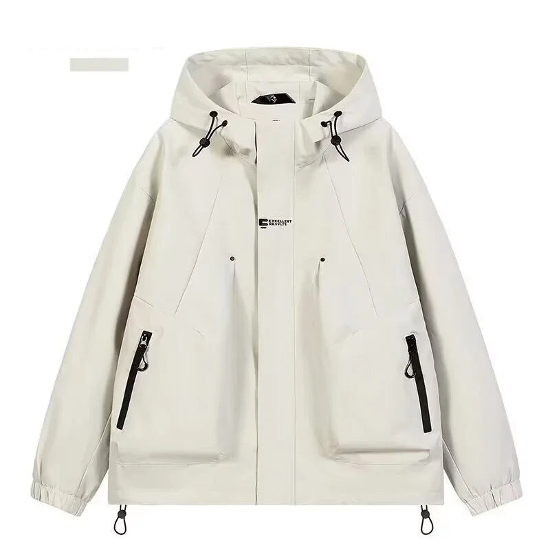 Men's Waterproof Hooded Hiking Bomber Windbreaker