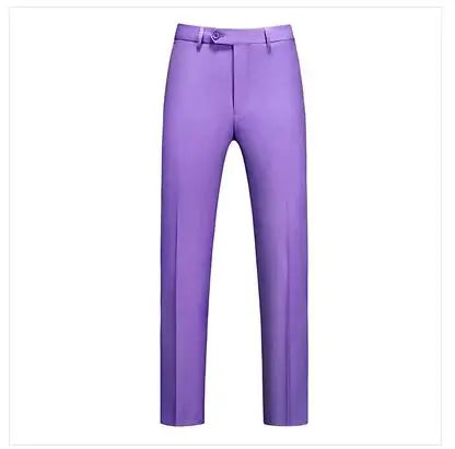 Men's Flat-Front Formal Suit Pants