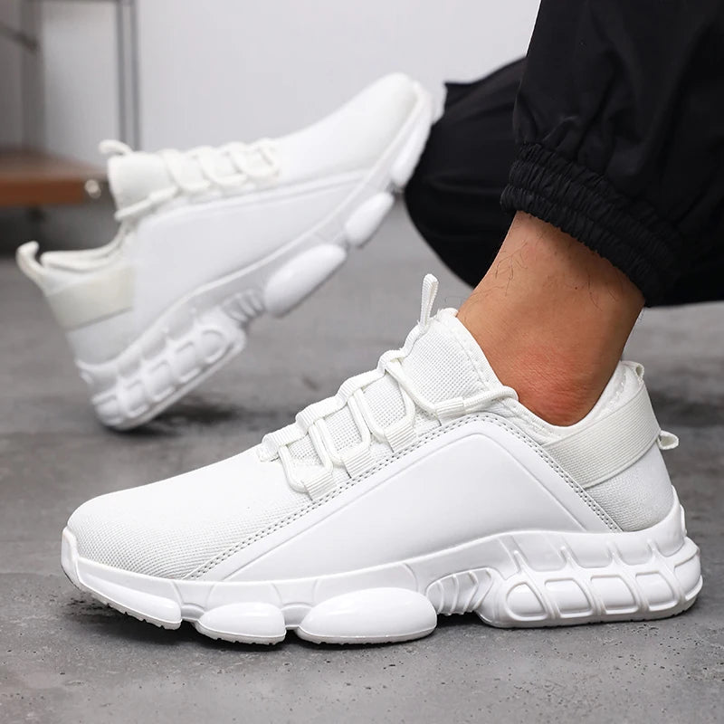 Men's Mesh Lightweight Platform Running Walking Basketball Shoes
