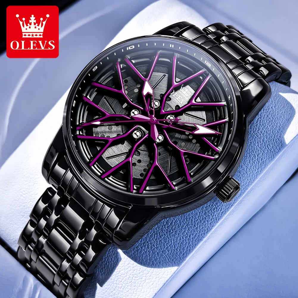 Men's Flywheel Quartz Splash-Resistant Sport Watch