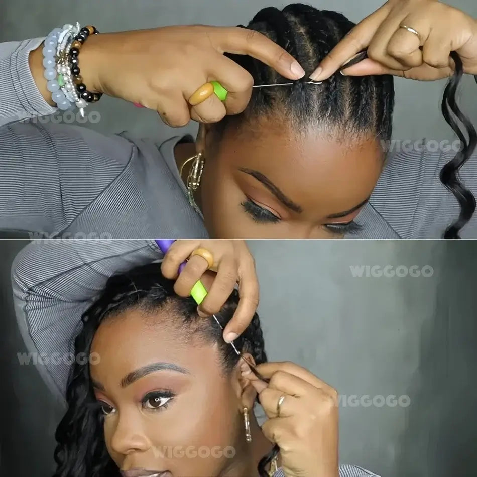 Body Wave Crochet Human Hair Knotless Pre-Separated Feather Lightweight Human Crochet Hair Extensions For Braids Twist 60g/Pack installation process.