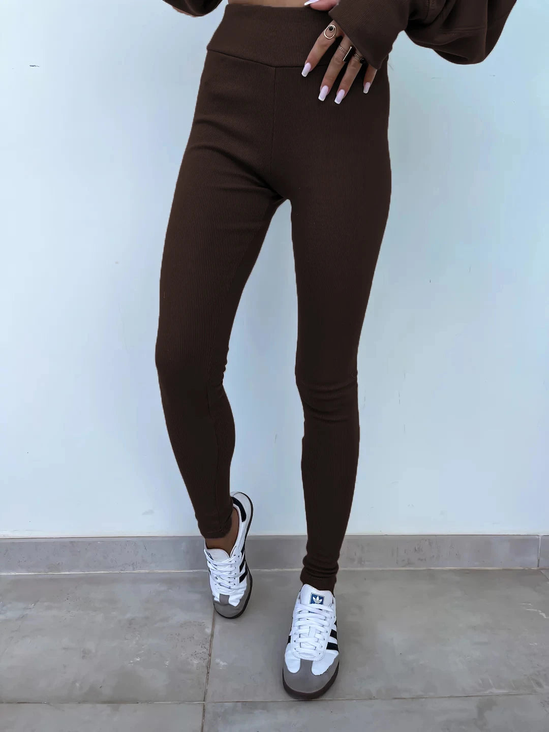 Women's Loose Shirt and Tight Pants Two-Piece Set
