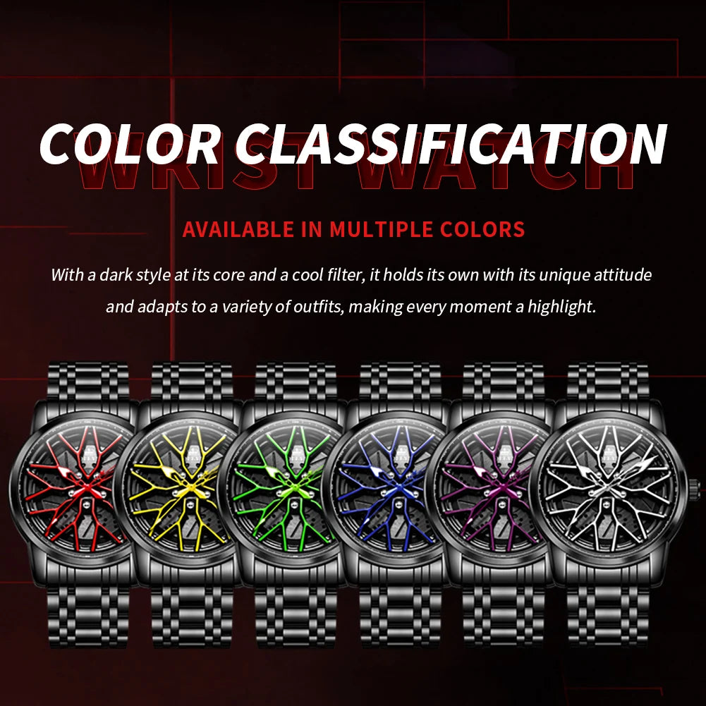 Men's Flywheel Quartz Splash-Resistant Sport Watch