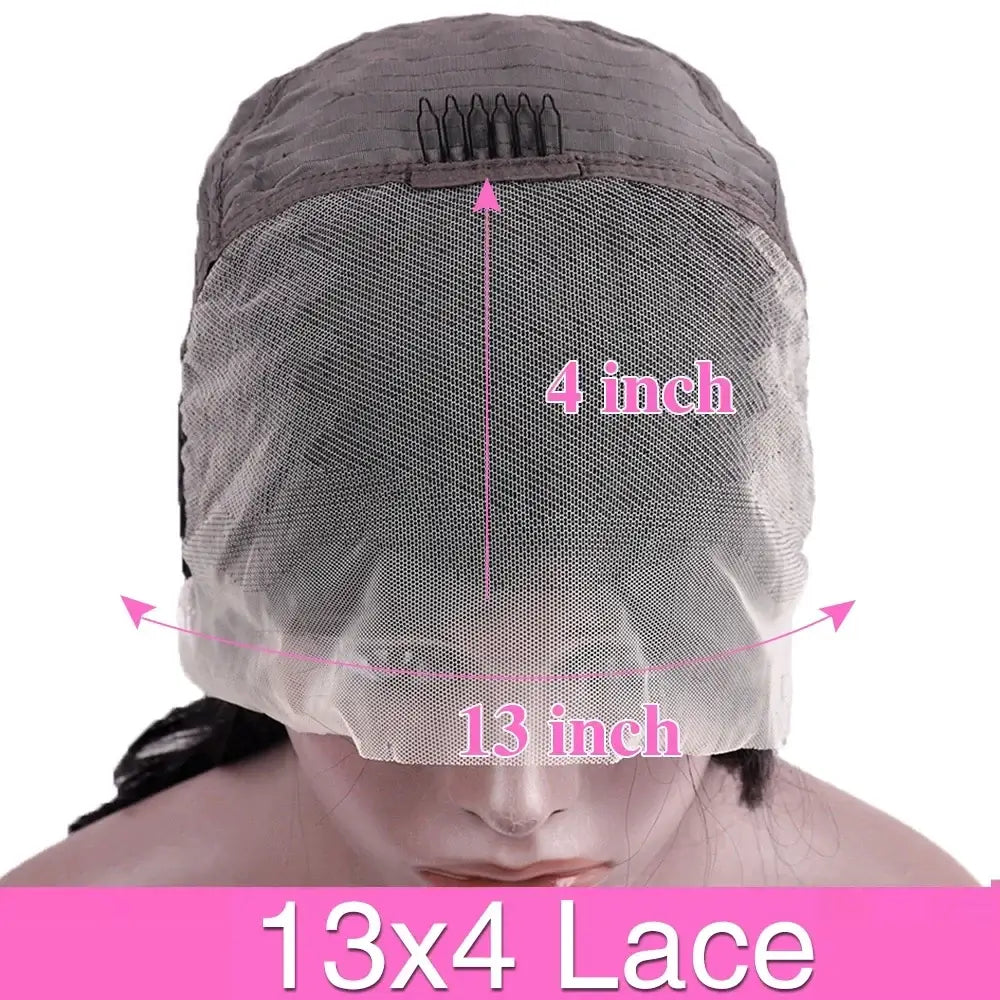 13x6 HD Transparent Bone Straight Lace Frontal Wigs 5x5 Glueless Wear and Go Human Hair Wig 220 Density for Women 30 40 Inch