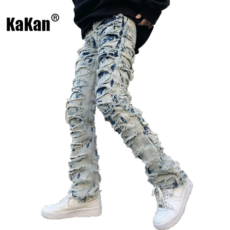 Men's Heavyweight Street Burnout Straight Jeans