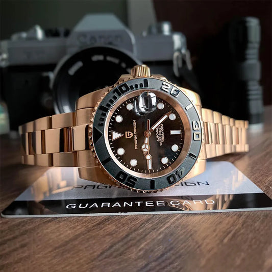 Men's Automatic Mechanical Sapphire Watch, 100M Waterproof