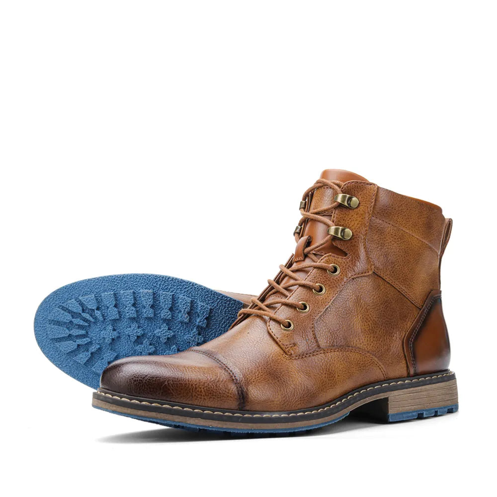 Men's Retro Comfort Leather Spring Boots, Sizes 39-48