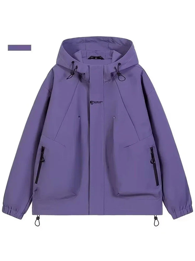 Men's Waterproof Hooded Hiking Bomber Windbreaker