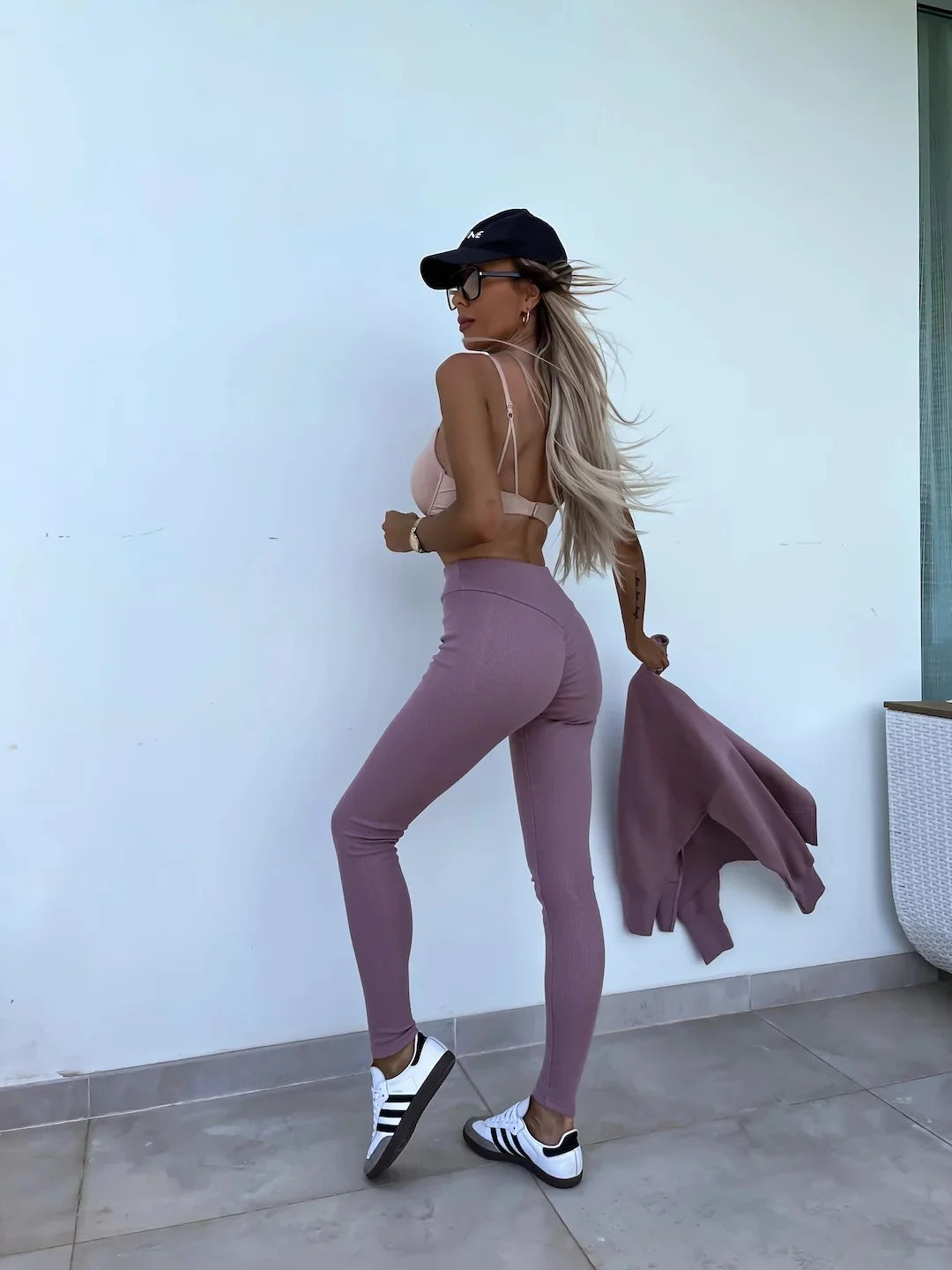 Women's Loose Shirt and Tight Pants Two-Piece Set