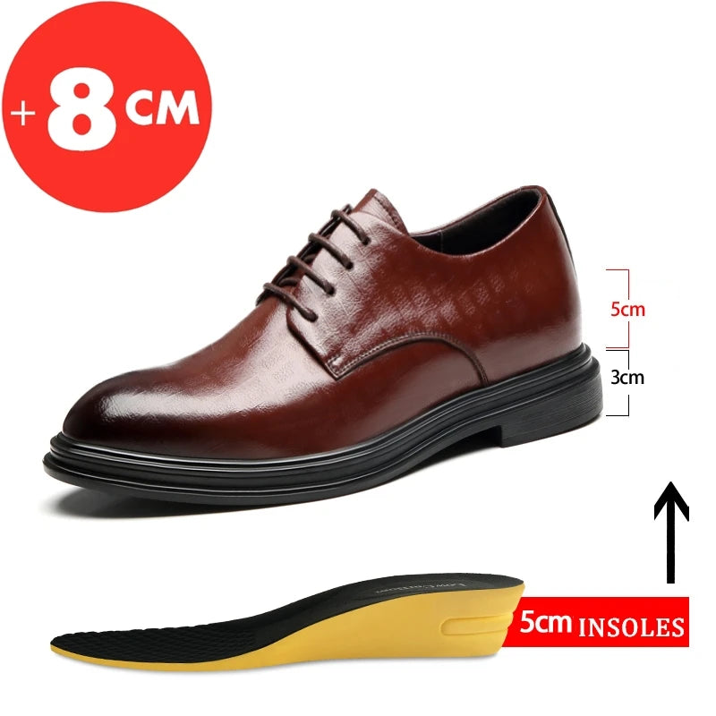 Men's Elevator Oxford Dress Shoes 3/6/8 cm Height