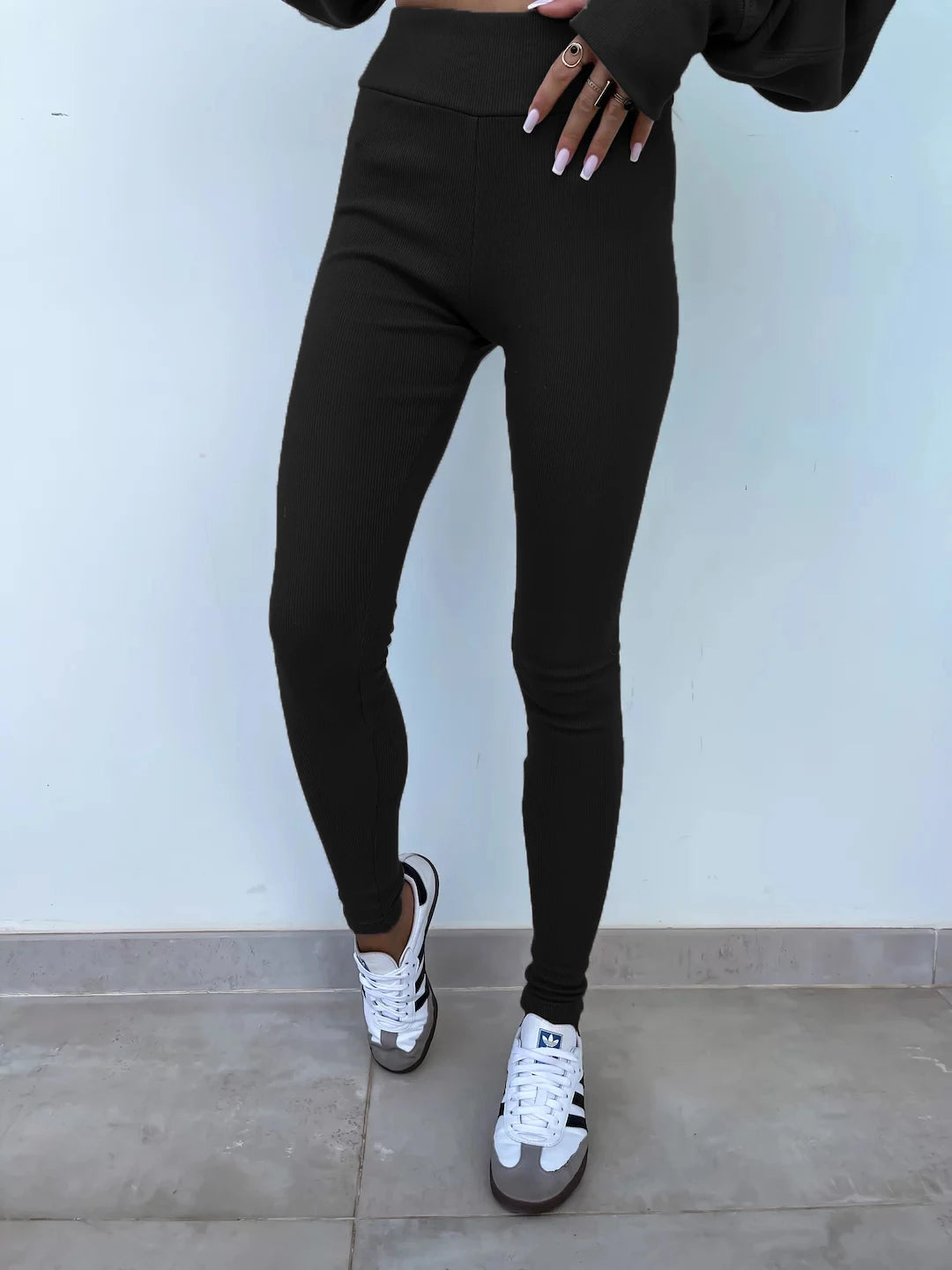 Women's Loose Shirt and Tight Pants Two-Piece Set