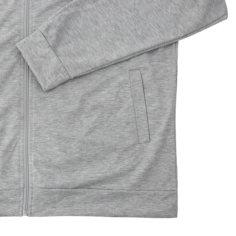 Men's Solid Stand-Collar Zip Jacket and Pants Set