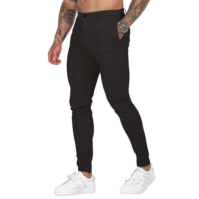 Men's Solid Slim Cargo Pencil Sweatpants