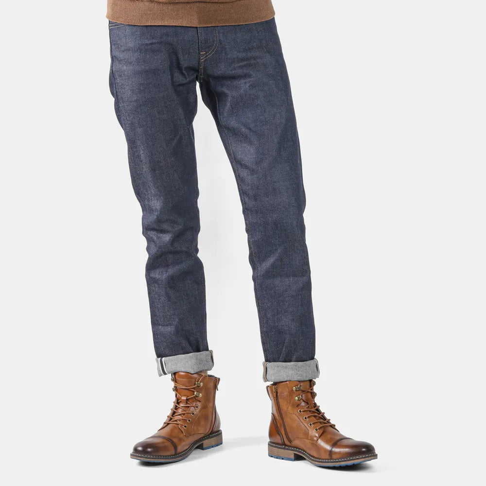 Men's Retro Comfort Leather Spring Boots, Sizes 39-48