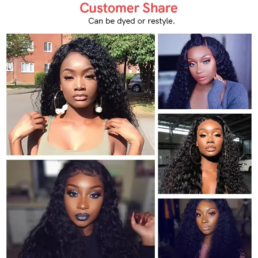 Customer share of 40 Inch Deep Wave Brazilian Human Hair Bundles 3/4 PCS Natural Black Unprocessed Remy Hair Extensions.