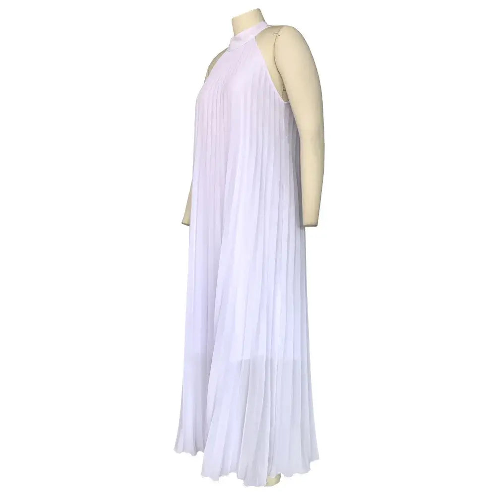 Women's Plus-Size Halter Hollow Split A-Line Bandage Maxi Dress