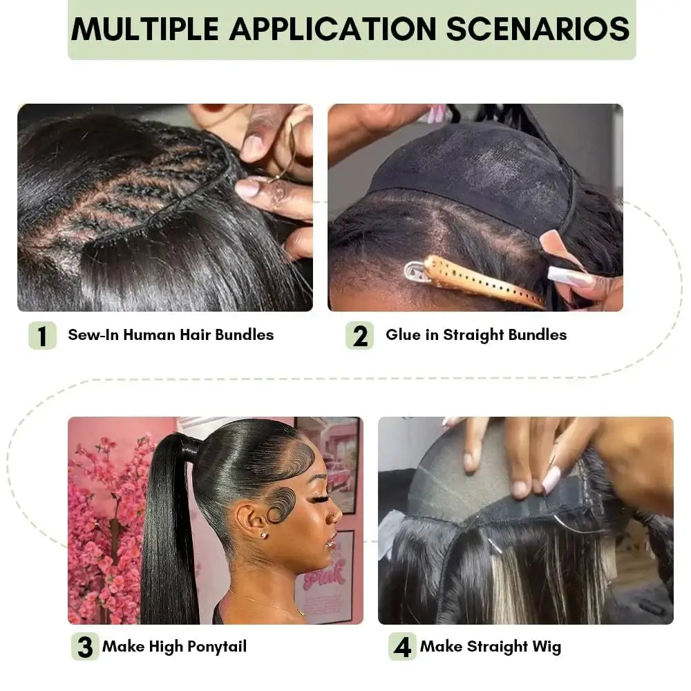 Multiple application scenarios for 28 30 Inch Body Wave 100% Human Hair Bundles 16A Raw Virgin Brazilian Hair.