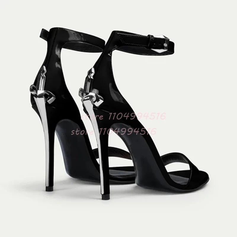 Women's Pointed-Toe Stiletto Pumps, Metal Decor Party Heels