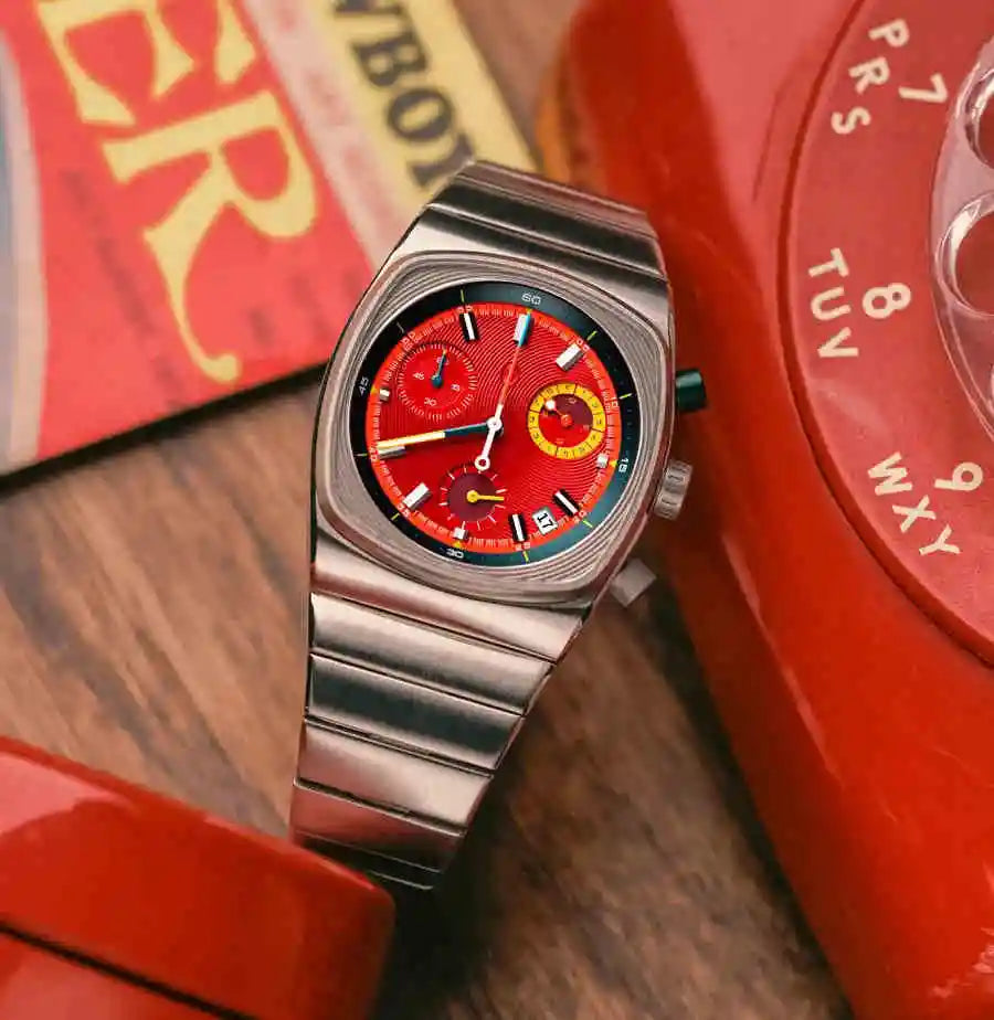 Men's Square Dial Splash-Resistant Automatic Mechanical Watch