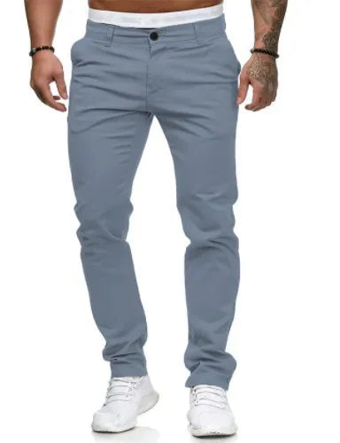 Men's Solid Slim Cargo Pencil Sweatpants
