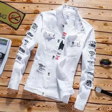 Men's Slim Denim Jacket and Jeans Two-Piece Set
