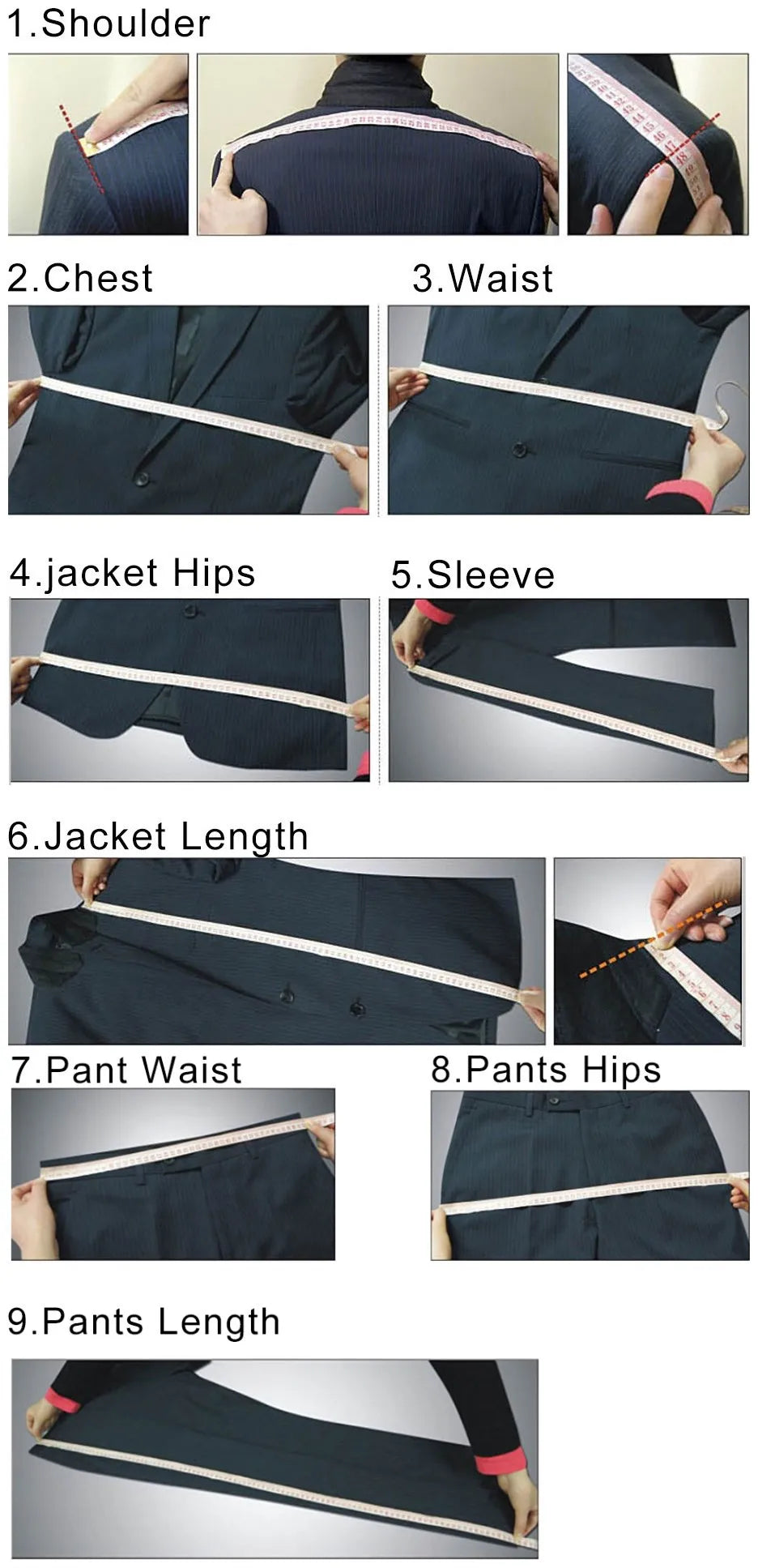 Men's White Long Jacket and Trousers Peaked-Lapel Wedding Tuxedo