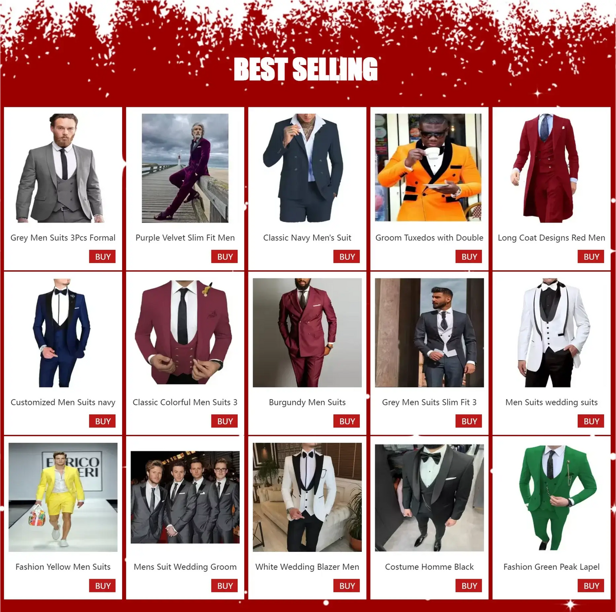 Men's White Slim 3-Piece Satin Wedding Tuxedo, Jacket Pants and Vest