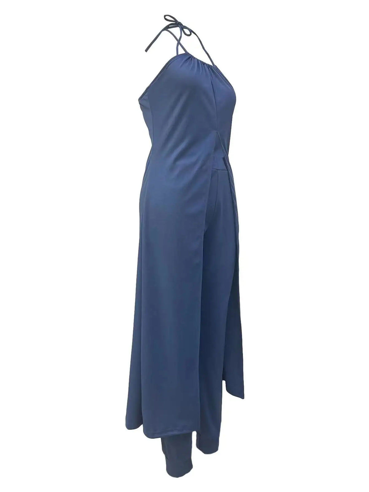 Women's Sleeveless Halter Top and Pencil Pants Two-Piece Set