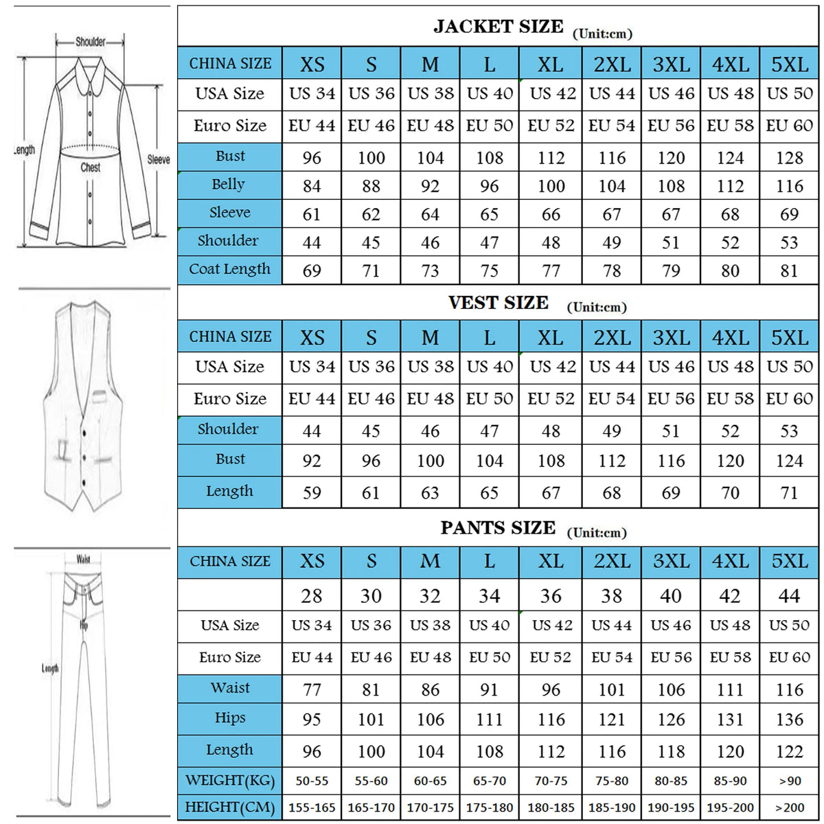 Men's Sparkly Sequins Lapel Prom Tuxedo 3-Piece With Train