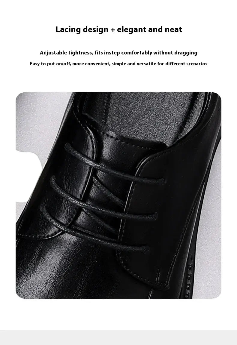 Men's Plus Size Elevator Leather Oxfords 3-8CM Height
