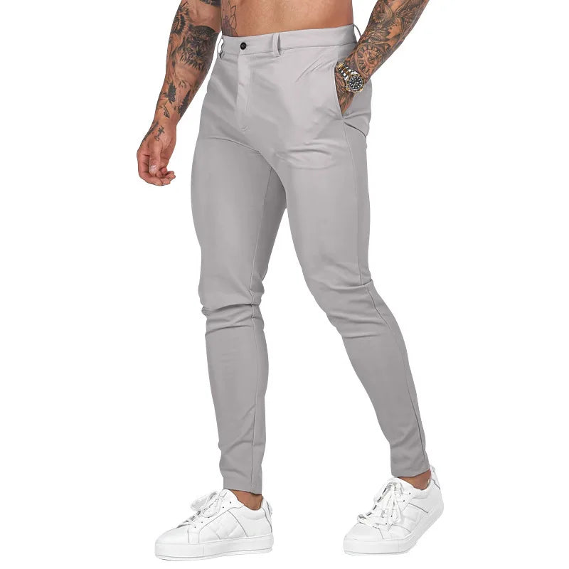 Men's Solid Slim Cargo Pencil Sweatpants