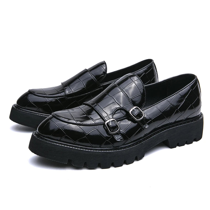 Men's Genuine Leather British Casual Business Loafers Green 38-48