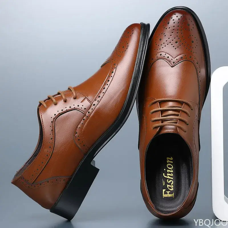 Men's Large Size Pointed Low-Cut Office Formal Shoes