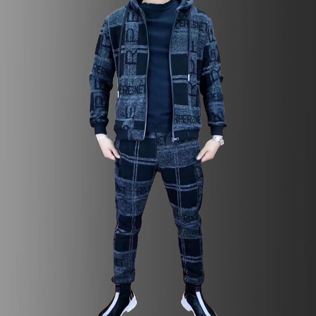 Men's Zip Hoodie Tracksuit Set, Jacket & Sweatpants 2-Piece 2026