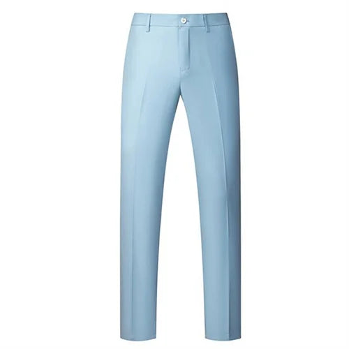 Men's Flat-Front Formal Suit Pants
