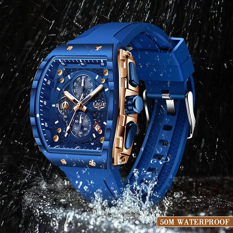 2026 LIGE Top Brand Luxury Watches Men Sport Waterproof Quartz Mens Watch Military Luminous Dive Wristwatch Male Reloj Homre