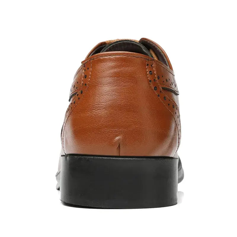 Men's Handmade Brogue PU Leather Wedding Dress Loafers