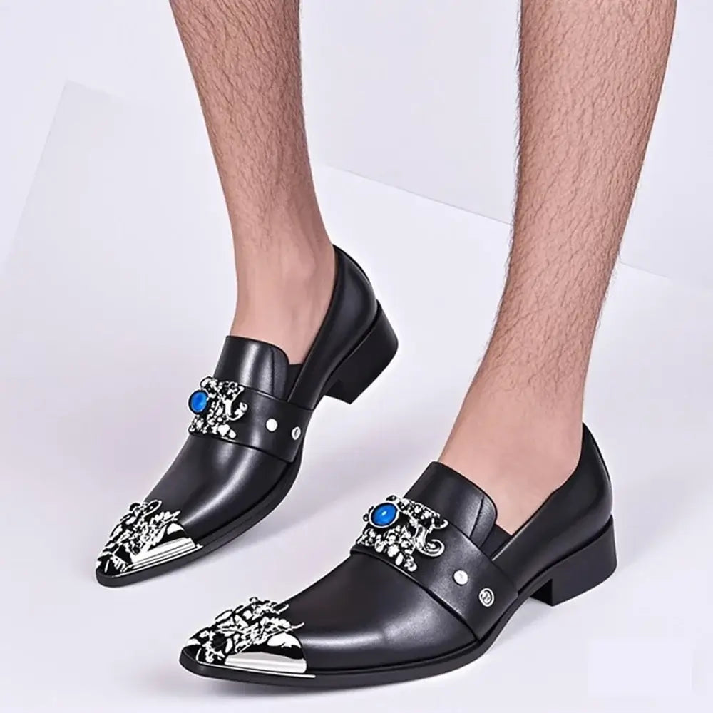 Men's Breathable Leather Business Banquet Party Wedding Dress Shoes