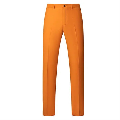 Men's Flat-Front Formal Suit Pants