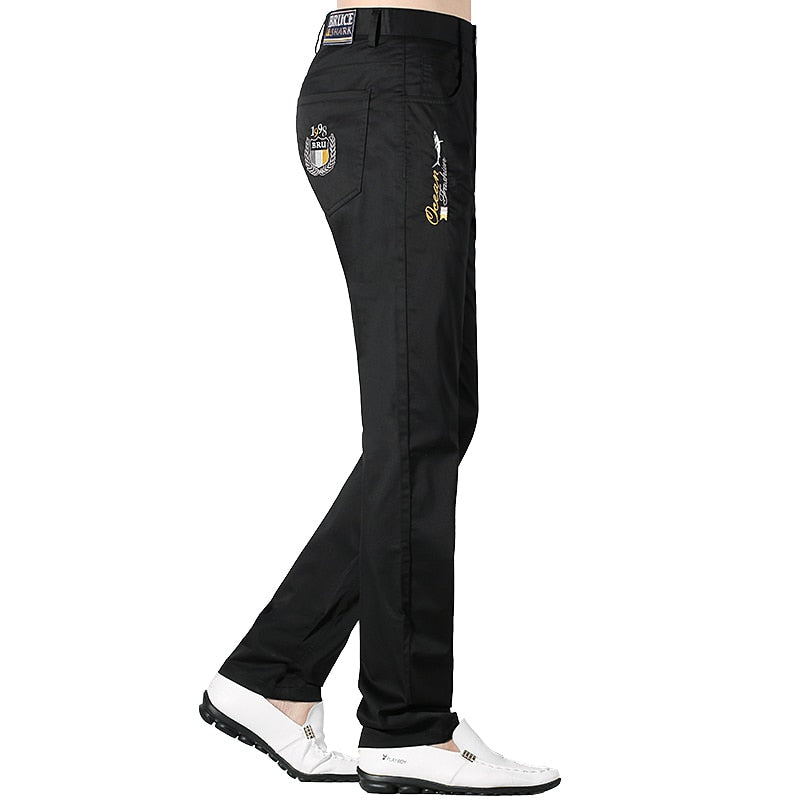 Men's Loose Straight Cotton Stretch Casual Pants