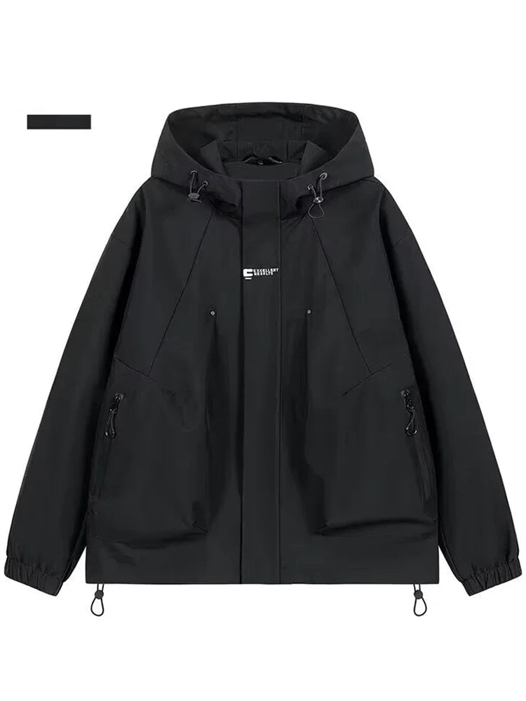 Men's Waterproof Hooded Hiking Bomber Windbreaker